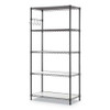5-shelf Wire Shelving Kit With Casters And Shelf Liners, 36w X 18d X 72h, Silver 5-shelf Wire Shelving Kit With Casters And Shelf Liners, 36w X 18d X 72h, Silver