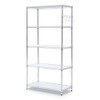 5-shelf Wire Shelving Kit With Casters And Shelf Liners, 36w X 18d X 72h, Silver 5-shelf Wire Shelving Kit With Casters And Shelf Liners, 36w X 18d X 72h, Silver