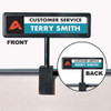 People Pointer Cubicle Sign, Plastic, 8.5 X 2, Black People Pointer Cubicle Sign, Plastic, 8.5 X 2, Black