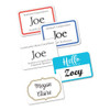 Flexible Adhesive Name Badge Labels, 3 3/8 X 2 1/3, White/gold Border, 120/pk Flexible Adhesive Name Badge Labels, 3 3/8 X 2 1/3, White/gold Border, 120/pk