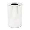 Reflections Open-top Receptacle, Round, Steel, 35 Gal, Chrome/black