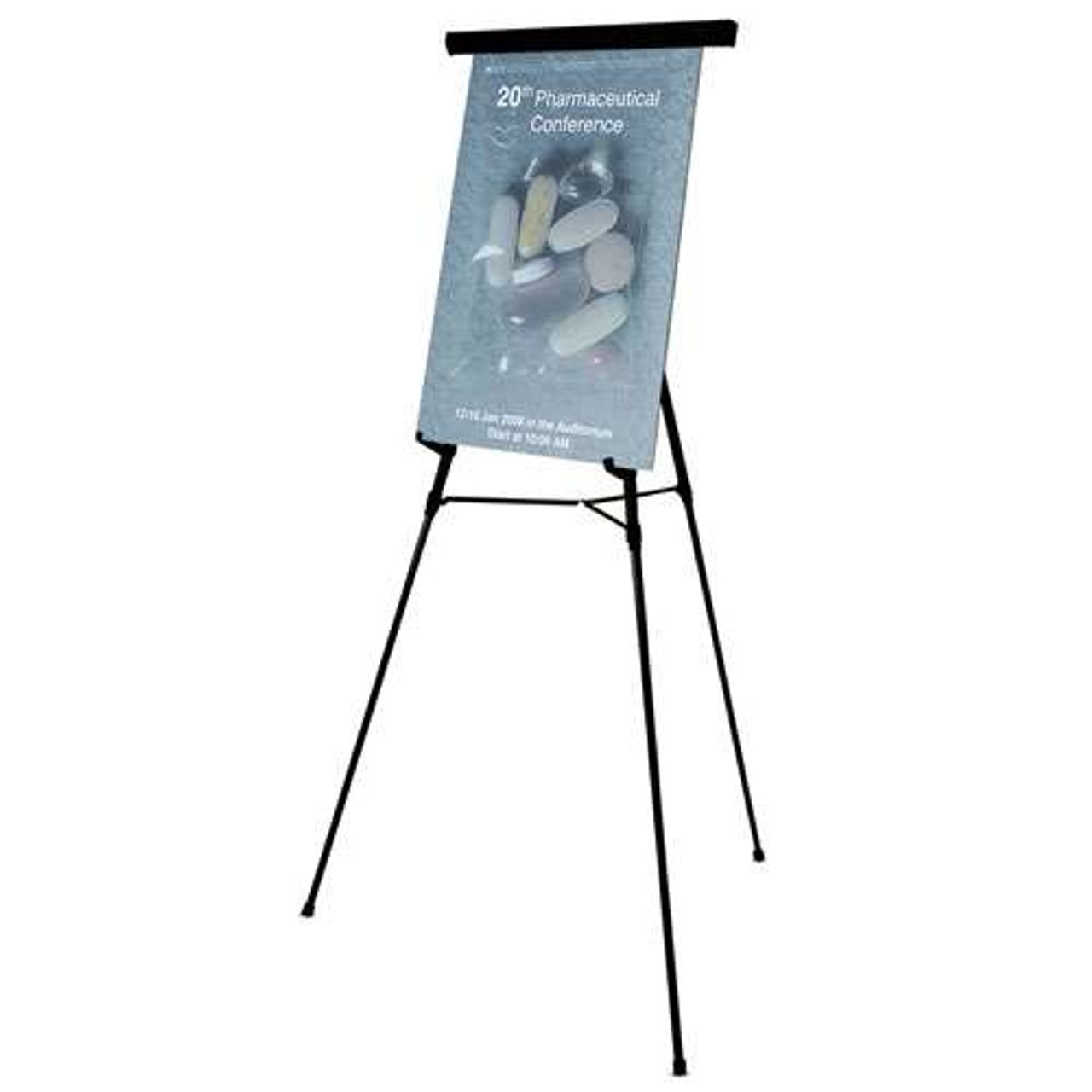 Quartet Aluminum Lightweight Telescoping Display Easel, 66, Supports 25  lbs., Silver, Display Easels