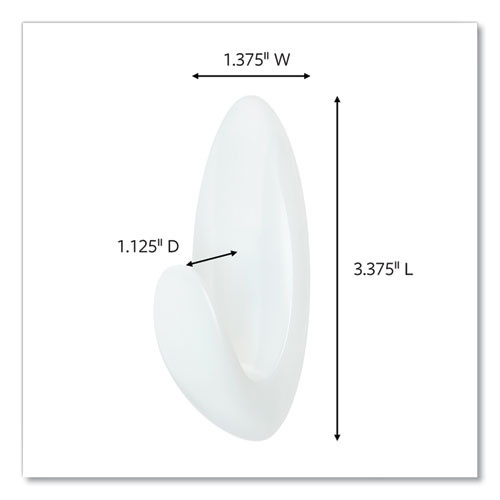 Buy Medium Bath Hooks Value Pack, Plastic, White, 3 Lb Capacity, 6 ...