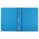 Title Panel And Border Front Report Cover, 3-prong Fastener, Panel And Border Cover, 0.5" Cap, 8.5 X 11, Light Blue, 25/box