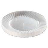 Classicware Plastic Plates, 6" Dia, Clear, 12/pack, 15 Packs/carton