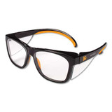 Maverick Safety Glasses, Clear/orange, Polycarbonate Frame