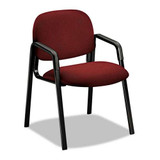 Solutions Seating 4000 Series Leg Base Guest Chair, 23.5" X 24.5" X 32", Iron Ore Seat/back, Black Base