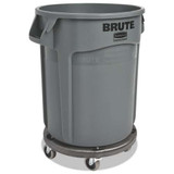 Round Brute Container, Plastic, 20 Gal, Gray