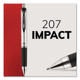 207 Impact Gel Pen, Retractable, Bold 1 Mm, Blue Ink, Black/blue Barrel