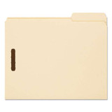Top Tab Fastener Folders, 1/3-cut Tabs: Right, 2 Fasteners, Letter Size, 11-pt Manila Exterior, 50/box