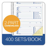 Second Nature Phone Call Book, Two-part Carbonless, 2.75 X 5, 4/page, 400 Forms