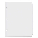 Self-tab Index Dividers, 8-tab, 11 X 8.5, White, 24 Sets