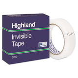 Invisible Permanent Mending Tape, 3" Core, 0.75" X 72 Yds, Clear