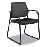 Ignition Series Mesh Back Guest Chair With Sled Base, 25" X 22" X 34", Black