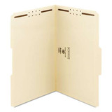 Top Tab Fastener Folders, 1/3-cut Tabs: Assorted, 2 Fasteners, Legal Size, 11-pt Manila Exterior, 50/box