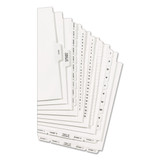 Preprinted Legal Exhibit Side Tab Index Dividers, Avery Style, 10-tab, 7, 11 X 8.5, White, 25/pack