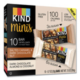 Minis, Dark Chocolate Nuts And Sea Salt/caramel Almond And Sea Salt, 0.7 Oz, 20/pack