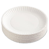 Coated Paper Plates, 9" Dia, White, 100/pack, 12 Packs/carton