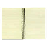 Single-subject Wirebound Notebooks, 1 Subject, Narrow Rule, Brown Cover, 8.25 X 6.88, 80 Eye-ease Green Sheets