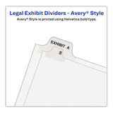 Preprinted Legal Exhibit Side Tab Index Dividers, Avery Style, 10-tab, 34, 11 X 8.5, White, 25/pack, (1034)