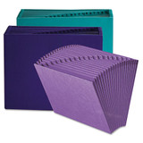 Heavy-duty Indexed Expanding Open Top Color Files, 21 Sections, 1/21-cut Tab, Letter Size, Navy Blue