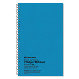 Three-subject Wirebound Notebooks, Medium/college Rule, Blue Cover, 9.5 X 6, 150 Sheets