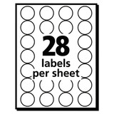 Handwrite Only Self-adhesive Removable Round Color-coding Labels, 0.75" Dia., Black, 28/sheet, 36 Sheets/pack, (5459)