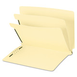 Six-section Manila End Tab Classification Folders, 2 Dividers, Letter Size, Manila, 10/box