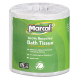 100% Recycled Two-ply Bath Tissue, Septic Safe, 2-ply, White, 168 Sheets/roll, 16 Rolls/pack