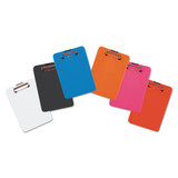 Slimmate Storage Clipboard, 0.5" Clip Capacity, Holds 8.5 X 11 Sheets, Hi-vis Orange