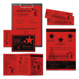Color Cardstock, 65 Lb, 8.5 X 11, Re-entry Red, 250/pack