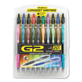 G2 Premium Gel Pen, Retractable, Fine 0.7 Mm, Assorted Ink And Barrel Colors, 20/pack