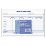 Weekly Time Sheets, 5.5 X 8.5, 1/page, 50 Forms/pad, 2 Pads/pack