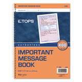 Telephone Message Book, Fax/mobile Section, Two-part Carbonless, 5.5 X 3.88, 4/page, 400 Forms