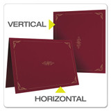 Certificate Holder, 11 1/4 X 8 3/4, Burgundy, 5/pack