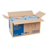 Industrial Paper Wiper, 4-ply, 11 X 15.75, Blue, 375 Wipes/roll, 2 Rolls/carton