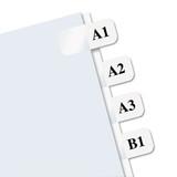 Laser Printable Index Tabs, 1/12-cut Tabs, White, 0.44" Wide, 675/pack