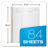 Gold Fibre Wirebound Project Notes Book, 1 Subject, Project-management Format, Green Cover, 9.5 X 7.25, 84 Sheets