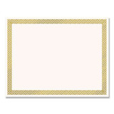Foil Border Certificates, 8.5 X 11, Ivory/gold With Channel Gold Border, 12/pack