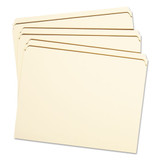 Reinforced Tab Manila File Folders, Straight Tabs, Letter Size, 0.75" Expansion, 11-pt Manila, 100/box