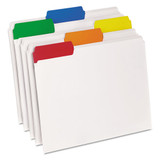 Poly File Folders, 1/3-cut Tabs: Assorted, Letter Size, Clear, 25/box