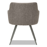 Alera Captain Series Guest Chair, 23.8" X 24.6" X 30.1", Gray Tweed Seat/back, Chrome Base