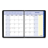 Quicknotes Monthly Planner, 8.75 X 7, Black Cover, 12-month (jan To Dec): 2025
