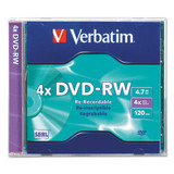 Dvd-rw Rewritable Disc, 4.7 Gb, 4x, Spindle, Silver, 30/pack
