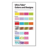 Ultra Tabs Repositionable Margin Tabs, 1/5-cut Tabs, Assorted Pastels, 2.5" Wide, 48/pack