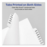 Avery-style Preprinted Legal Bottom Tab Divider, Exhibit A, Letter, White, 25/pk