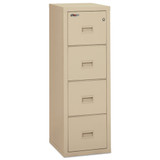 Compact Turtle Insulated Vertical File, 1-hour Fire Protection, 4 Legal/letter File Drawer, Parchment, 17.75 X 22.13 X 52.75