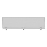 Polycarbonate Privacy Panel, 65w X 0.50d X 18h, Silver/clear