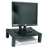 Monitor Stand With Drawer, 17" X 13.25" X 3" To 6.5", Black, Supports 50 Lbs