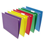 Deluxe Bright Color Hanging File Folders, Legal Size, 1/5-cut Tab, Yellow, 25/box